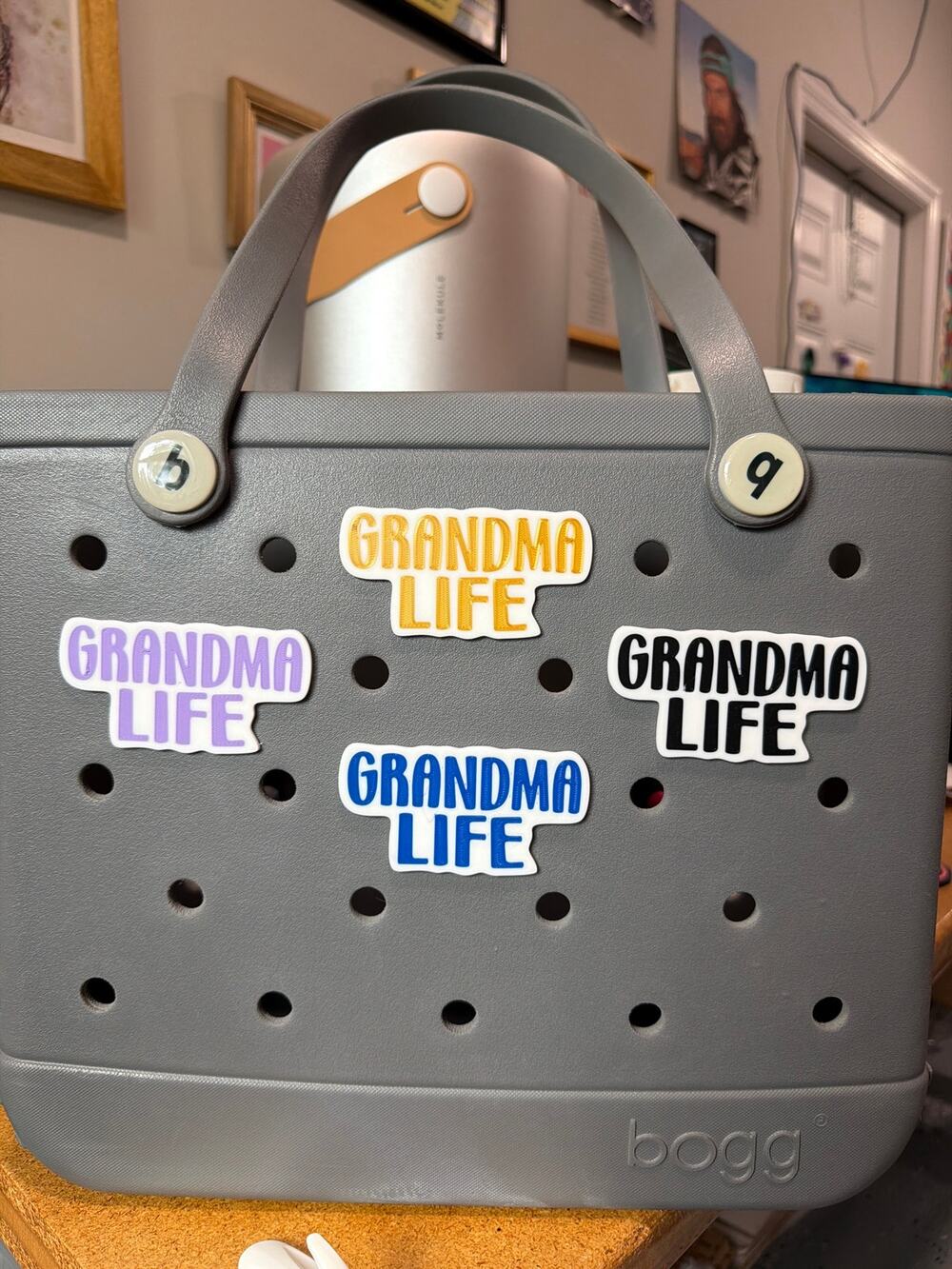Lot of 4 Grandma Life Bogg Bag Charms - Slightly Imperfect